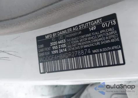 2013 Mercedes-Benz C 250 Sport from USA, damaged, VIN WDDGF4HBXDR278874